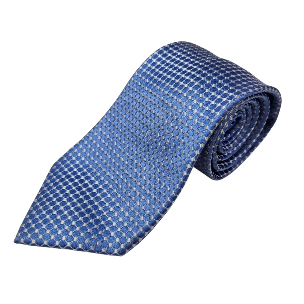 Sean John Blue and Silver Geometric Tie